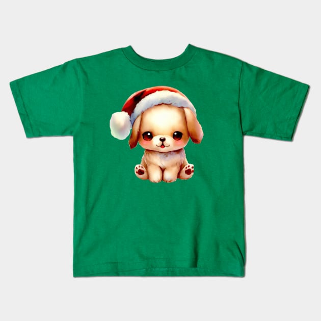 Little Cuties - Christmas Puppy Kids T-Shirt by CAutumnTrapp